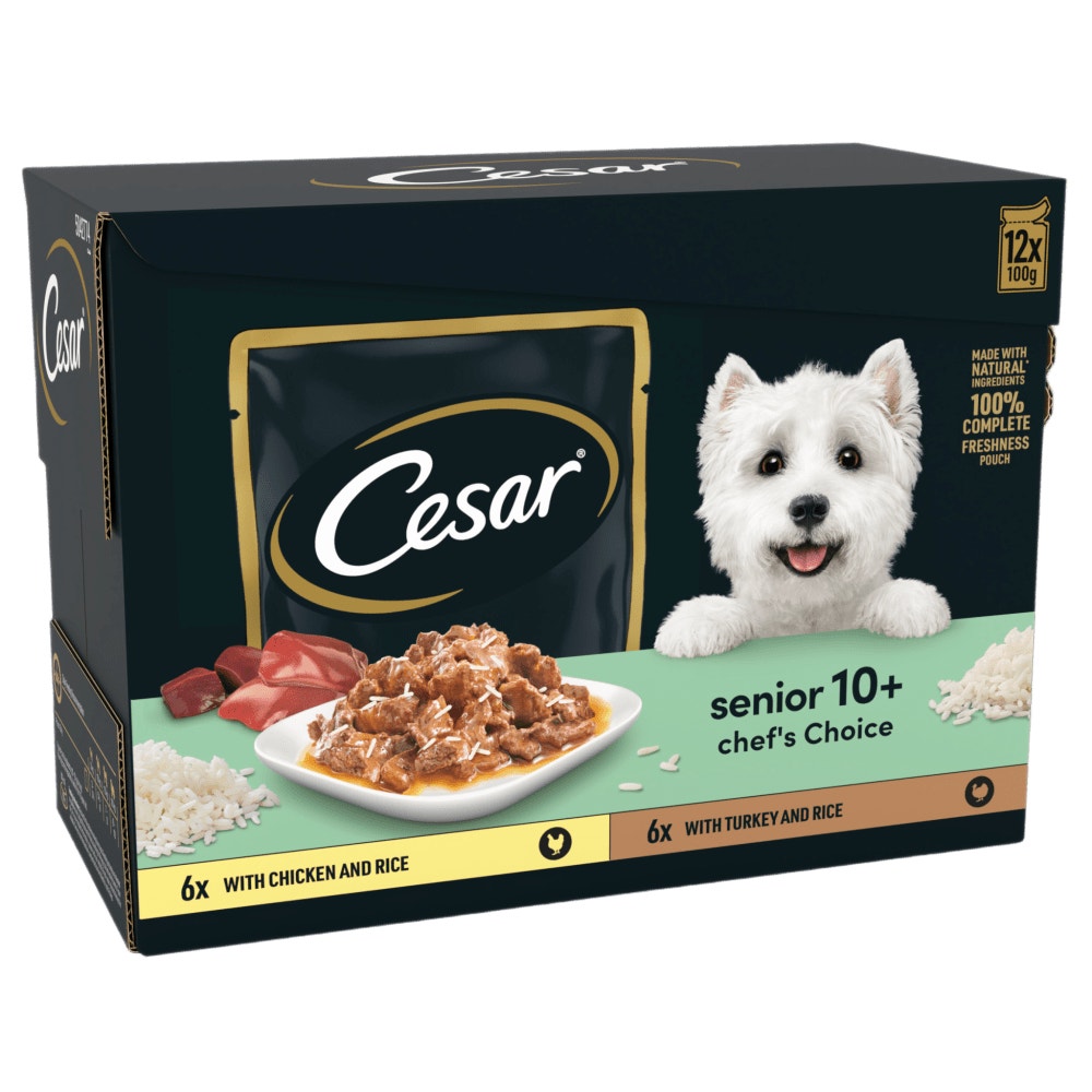 CESAR® Senior Wet Dog Food Pouches Mixed Selection in Sauce 12 x 100g - 1